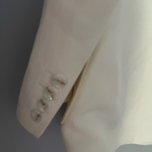 Magaschoni collection ivory overstitched blazer XL - Picture 9 of 15